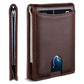 Portefeuille homme slim en cuir microfibre avec clip billets et protection RFID