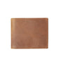 Portefeuille homme court en cuir véritable souple avec porte-monnaie zippé et multi-emplacements cartes