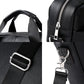 Serviette business en cuir véritable pour homme - sacoche ordinateur 15,6 pouces
