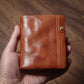 Portefeuille bifold en cuir véritable luxe - format compact et léger
