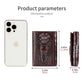 Portefeuille homme cuir véritable motif crocodile compact multi-cartes avec rabat