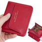 Portefeuille femme compact en simili cuir avec porte-monnaie zippé