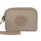 Porte-monnaie compact en nylon imperméable avec porte-cartes zippé pour femme
