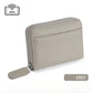 Portefeuille porte-cartes femme cuir véritable compact zippé anti-RFID 14/20 cartes