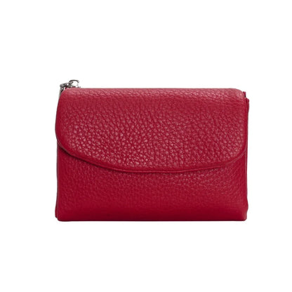 Portefeuille femme compact en cuir PU souple avec fermeture zippée et porte-monnaie