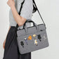 Sacoche ordinateur portable avec motif chats et bandoulière ajustable en polyester