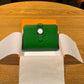 Porte-carte en cuir de vachette grainé avec fermoir rotatif - luxe unisexe