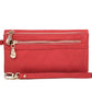 Portefeuille long rétro à double fermeture éclair pour femme en cuir PU
