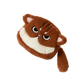 Porte-monnaie chat kawaii en peluche avec fermeture zippée et dragonne