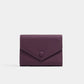 Portefeuille femme compact en cuir PU format enveloppe avec bouton pression élégant
