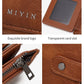 Portefeuille femme compact cuir PU RFID triple volet avec zip et bouton pression
