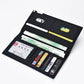 Portefeuille long homme en cuir PU avec porte-cartes et compartiments multifonctions