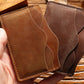 Porte-cartes en cuir véritable Crazy Horse avec 5 emplacements compact unisexe