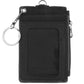 Porte-cartes zippé en simili cuir avec porte-clés et compartiments pour cartes unisexe