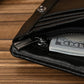 Portefeuille homme cuir véritable vintage RFID avec zip et porte-cartes compact