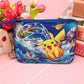 Portefeuille Pokémon Pikachu en cuir avec fermeture zippée et porte-clés