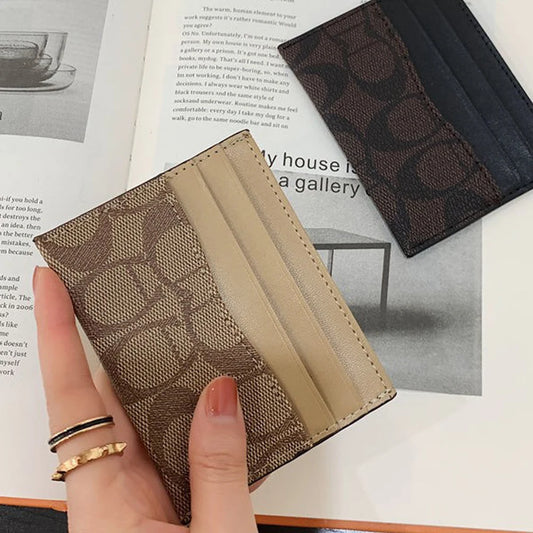 Porte-carte de luxe multifonction en cuir PU avec protection RFID
