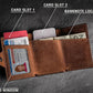 Portefeuille porte-carte en cuir véritable et aluminium avec poche monnaie