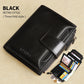Portefeuille homme cuir véritable vintage RFID avec zip et porte-cartes multifonction