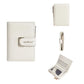Portefeuille femme compact en cuir PU avec fermeture zippée et bouton élégant