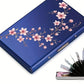 Porte-cartes RFID en acier inoxydable motif floral avec protection anti-piratage