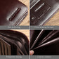 Portefeuille homme cuir véritable vachette trifold compact luxe avec RFID intégré