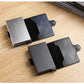 Porte-cartes RFID en aluminium et cuir PU effet carbone avec capacité 14 cartes