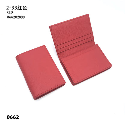 Porte-cartes en cuir véritable unisexe personnalisable avec compartiments et fermeture pliable