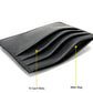 Porte-cartes slim en cuir véritable avec 7 emplacements pour cartes compact unisexe