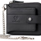 Portefeuille homme cuir véritable RFID grande capacité zip et rabat sécurisé