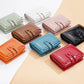 Portefeuille femme compact en cuir synthétique avec zip et boucle sécurisé élégant