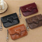 Porte-carte en cuir PU avec motif cœur pour femme
