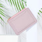 Portefeuille femme compact cuir PU avec zip et bouton pression porte-cartes multifonction