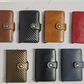 Portefeuille RFID en cuir PU compact avec porte-cartes sécurisé et bouton pression