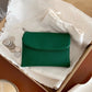 Portefeuille femme compact en cuir PU souple avec fermeture zippée et porte-monnaie