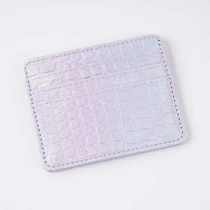 Porte-cartes ultra-fin en simili cuir pour cartes bancaires et cartes d’identité unisexe