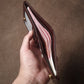 Portefeuille en cuir véritable – Portefeuille ultra-slim, avec multiples emplacements pour cartes, porte-cartes bifold et clip à billets