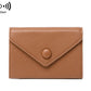 Porte-carte accordéon anti-fraude rfid en cuir pu grainé avec poche monnaie