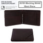 Portefeuille bifold en cuir de grain supérieur avec protection RFID