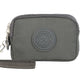 Porte-monnaie compact en nylon imperméable avec porte-cartes zippé pour femme