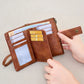 Portefeuille femme RFID en similicuir avec porte-cartes et porte-monnaie zippé