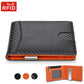 Portefeuille slim en fibre carbone RFID unisexe avec porte-cartes et compartiments