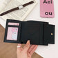 Portefeuille compact à nœud doré et triple volet pour fille
