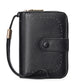 Portefeuille femme zippé en cuir PU vintage avec protection RFID et grande capacité