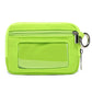 Porte-monnaie en toile polyester zippé avec fenêtre ID et porte-clés