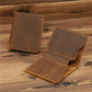 Portefeuille en cuir véritable Mad Horse pour homme – Portefeuille vertical avec 6 emplacements pour cartes et compartiment pour billets