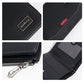 Portefeuille homme compact en cuir PU vintage avec zip, RFID et porte-cartes multifonction