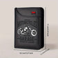 Portefeuille homme style biker en cuir PU rétro avec porte-cartes compact