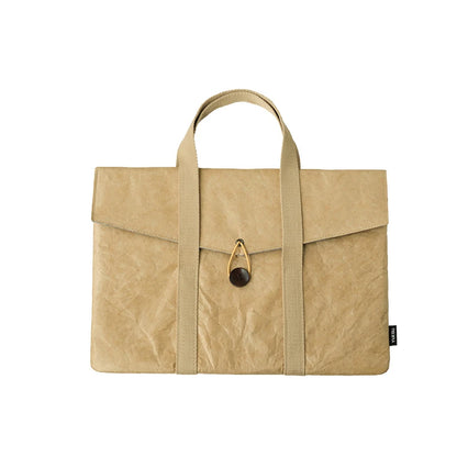 Sacoche ordinateur portable en papier Dupont avec poignées et design minimaliste