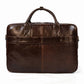 Mallette rétro en cuir véritable pour homme - Sacoche ordinateur 15,6" et porte-documents vintage